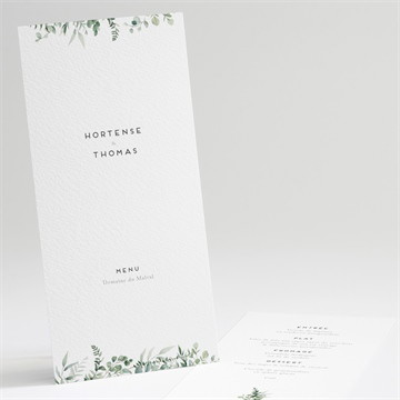 Menu mariage amour elegant