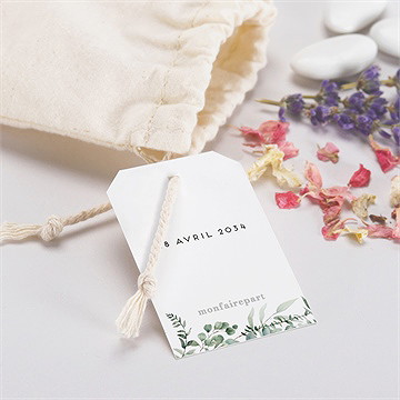 Pochon mariage  amour elegant - Mise en situation