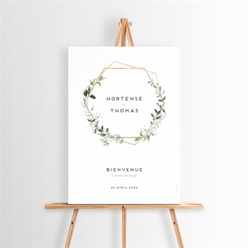 Panneau bienvenue amour elegant