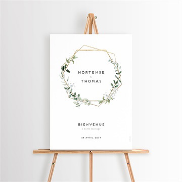 Panneau bienvenue amour elegant