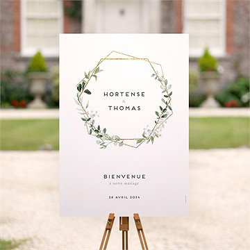 Panneau bienvenue amour elegant - Mise en situation