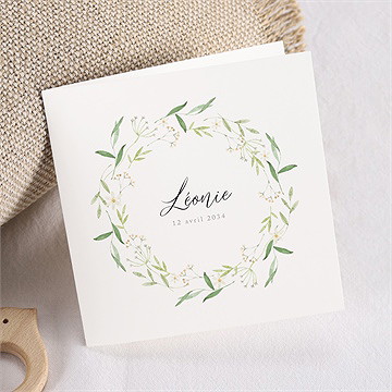 Faire-part naissance marguerite