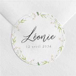 Sticker naissance marguerite