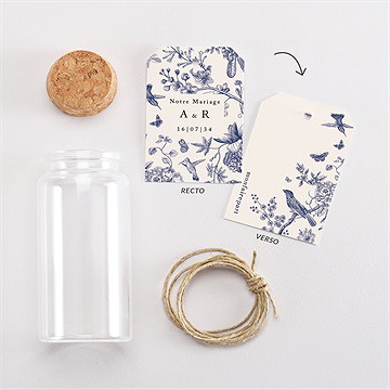 Mignonette mariage exotique étiquette - Vue d'ensemble