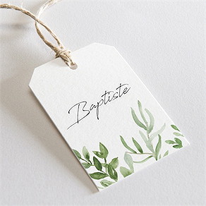 Marque-place mariage nature chic étiquette