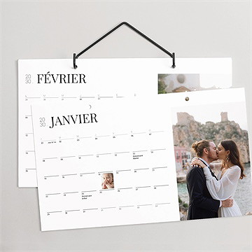 Calendrier détachable mariage en photos - Détail du calendrier