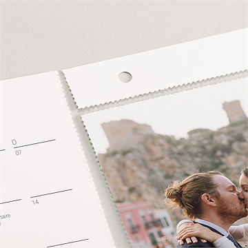 Calendrier détachable mariage en photos - Vue zoomée détachable