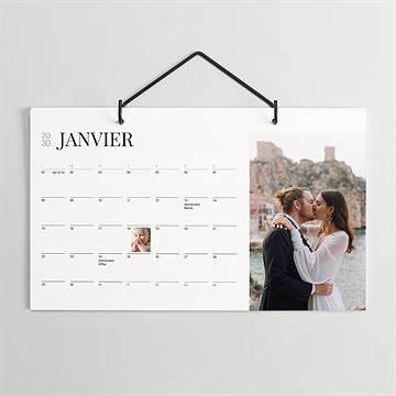 Calendrier détachable mariage en photos - Mise en situation