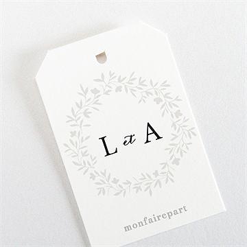 Marque-place mariage sublime étiquette - Dos de l'étiquette