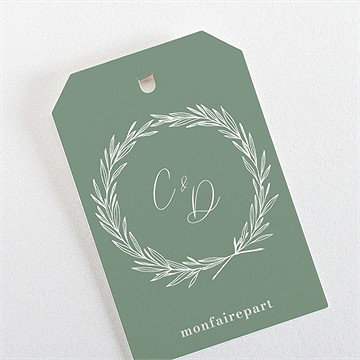 Marque-place mariage tout pour toi étiquette - Dos de l'étiquette