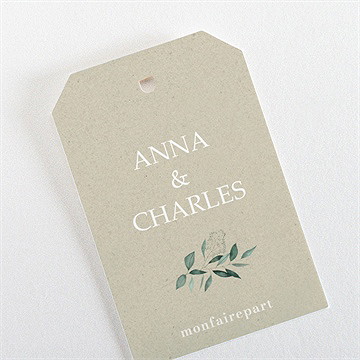 Marque-place mariage intimité étiquette - Dos de l'étiquette