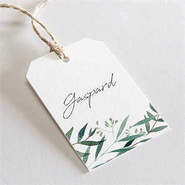 Marque-place baptême jolie annonce étiquette