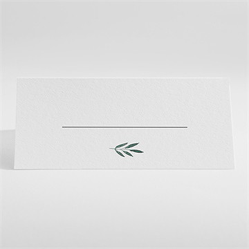 Marque-place baptême jolie annonce champêtre - Dos du marque-place