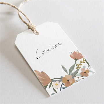 Marque-place baptême jungle étiquette