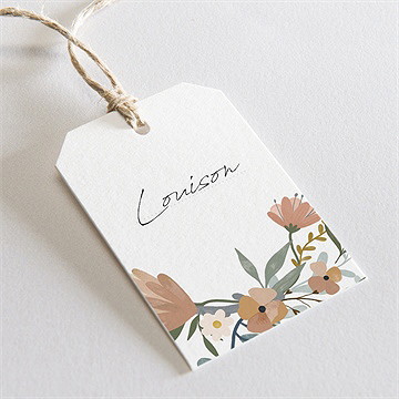 Marque-place baptême jungle étiquette