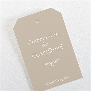 Marque-place communion le sacrement étiquette - Dos du marque-place