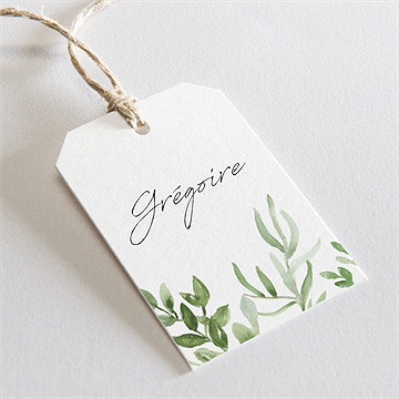 Marque-place communion illus végétale étiquette