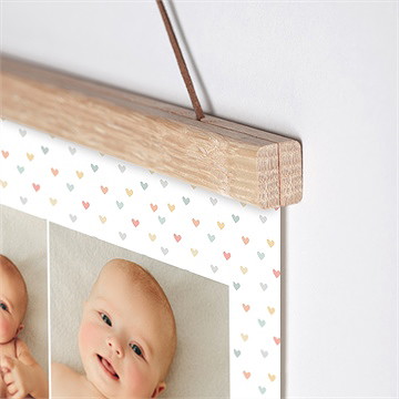 Affiche naissance petits cœurs - Détail de l'affiche