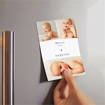 Remerciement naissance multi photo - Mise en situation