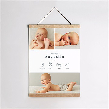 Affiche naissance multi photo