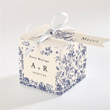 Boîte de dragées mariage exotique