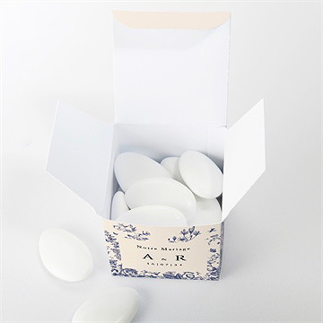 Boîte de dragées mariage exotique - Intérieur de la boîte