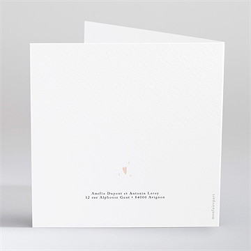 Faire-part naissance jolis cœurs - Dos du faire-part