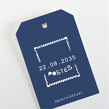 Rond de serviette mariage notre télégramme - Dos du rond de serviette