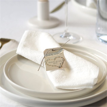 Rond de serviette mariage dans le sable