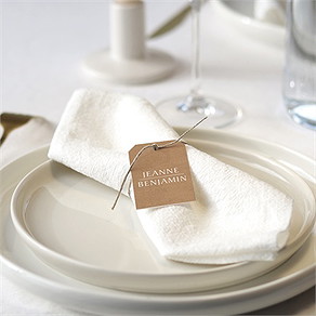 Rond de serviette mariage nature chic
