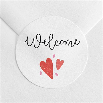 Sticker naissance cœurs d'amour