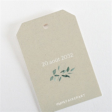 Rond de serviette mariage intimité - Dos du rond de serviette