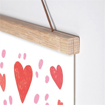 Affiche naissance cœurs d'amour - Détail de l'affiche