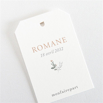 Rond de serviette baptême tout en joie - Dos du rond de serviette