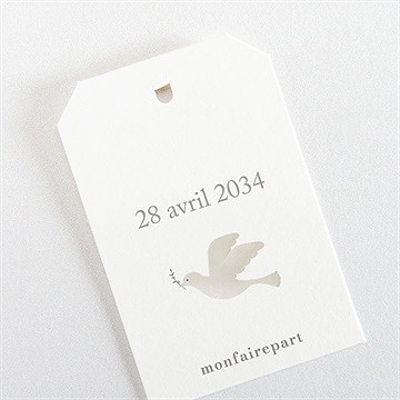 Rond de serviette baptême la jungle - Dos du rond de serviette