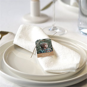 Rond de serviette communion illustration végétale