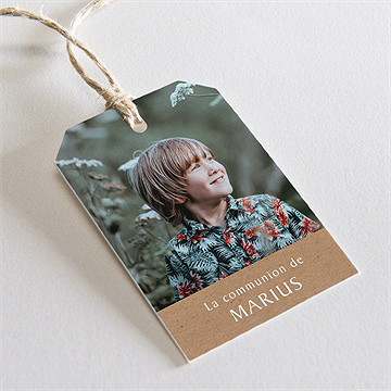 Rond de serviette communion illustration végétale - Mise en situation