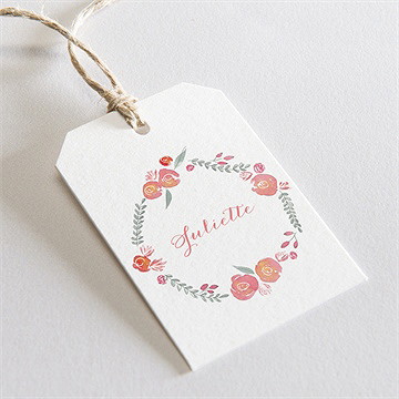 Rond de serviette communion couronne aquarelle - Mise en situation