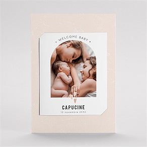 Faire-part naissance cœurs délicats