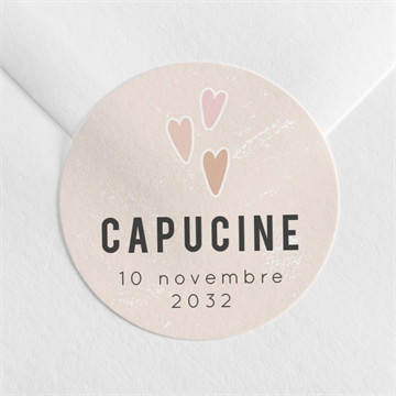 Sticker naissance cœurs délicats