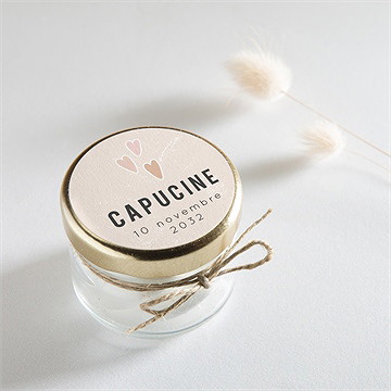 Sticker naissance cœurs délicats - Mise en situation