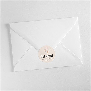 Sticker naissance cœurs délicats - Mise en situation