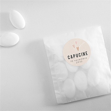 Sticker naissance cœurs délicats - Mise en situation