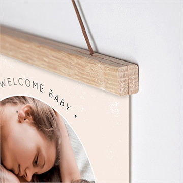 Affiche naissance cœurs délicats - Détail de l'affiche