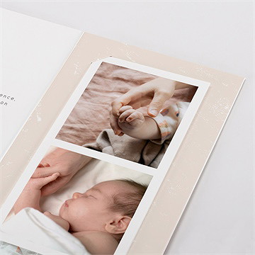 Faire-part naissance cœurs délicats photomaton - Détail du faire-part