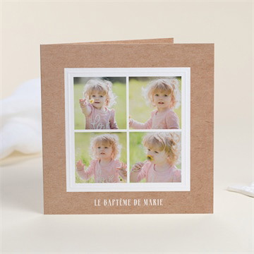 Carte pliée gaufrage