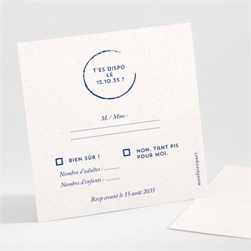 Carton réponse mariage allez viens ! étui