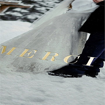 Remerciement mariage allez viens ! - Marquage à chaud OR