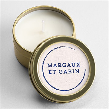 Bougie mariage allez viens ! or