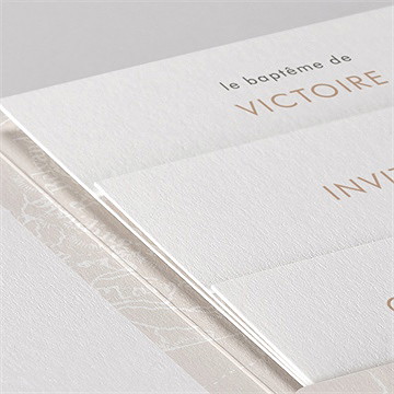 Faire-part de baptême passeport bapteme pocketfold - Détail du faire-part